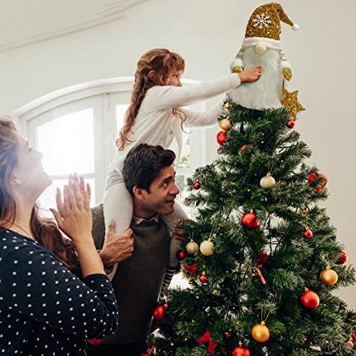 Kehome Clear String со куки Декоративна снежна елка Божиќна дрво Божиќна дрво Божиќна круна Плишана Божиќна украс украси и