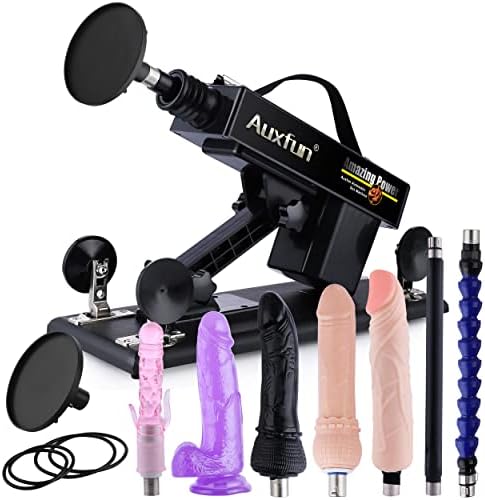Auxfun нафрлајќи секс машина за жени со возрасни сексуални играчки 3xlr приврзаници за конектор масажер ебан пиштол за унисекс со адаптер