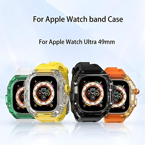 КАПДЕ за apple Watch band 8 ултра 49mm часовник бенд транспарентен случај
