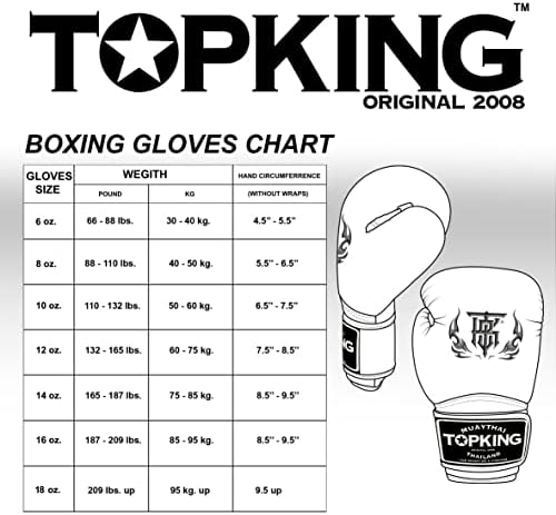 Топ Кинг Супер Воздух Дише Кожени Ракавици Муај Тај Бокс Ракавици За Обука или Спаринг - 8оз, 10оз, 12оз, 14оз, 16оз