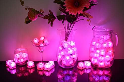 Litecubes бренд накит во боја затемнети розови розови 3 режими осветли LED ледени коцки