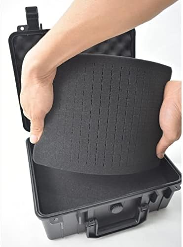 WDBBY Безбедност Инструмент за инструменти кутија ABS пластична алатка за складирање Алатка за алатки за отворено куфер со пена