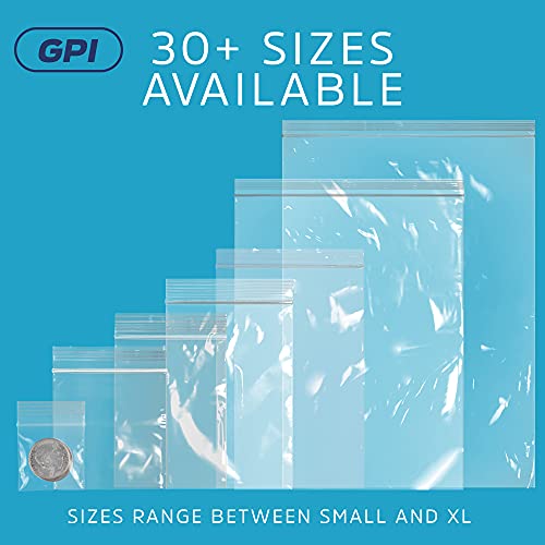 GPI пакет од 100, 2 галон, 13 x 15, чиста пластика што може да се повлече од поштенски кеси - најголемиот дел од 2 милји, големи, силни и издржливи поли -торбички со резистентн