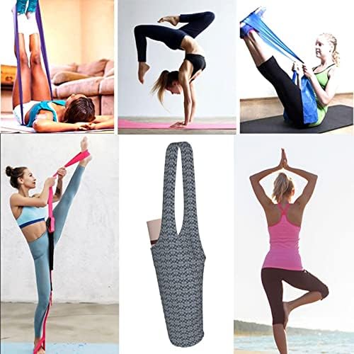 Торба за јога мат со голема странична торба за јога за џеб за жени одговара на повеќето димензии на јога душеци и сите ваши работи