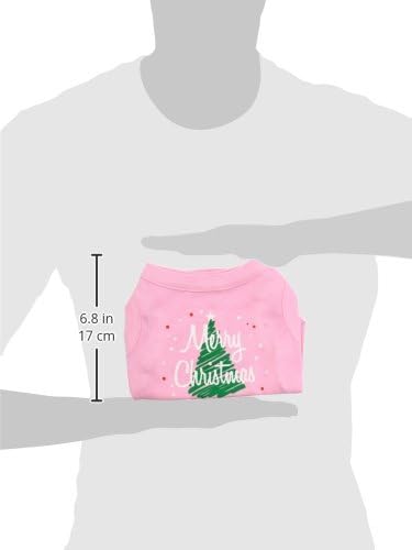 Производи за миленичиња Мираж 12-инчи, испишани кошули за Божиќни отпечатоци за миленичиња, средно, светло розово