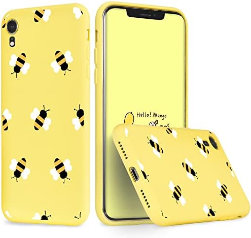 Мајкари Симпатична Жолта Пчела Модел Телефон Случај за iPhone XR, Течни Силиконски Мека Гума Заштитни Телефон Случај Покритие За
