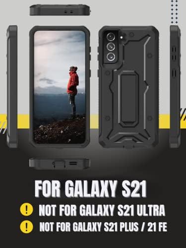 ArmadilloTek Авангард Компатибилен Со Samsung Galaxy S21 5G Случај, Воено Одделение Полно Тело Солиден Со Вграден Kickstand [Верзија