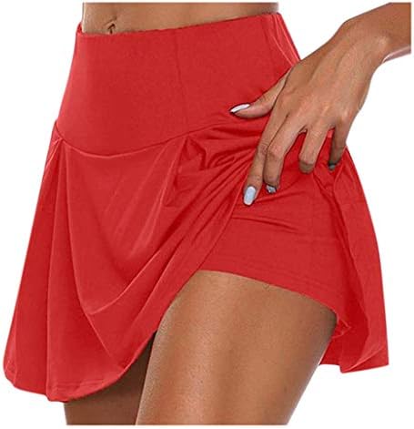 Женски лесни средни шорцеви за пешачење со платиран тениски здолништа за жени Симпатична облека за тинејџери полиестер среден пораст т