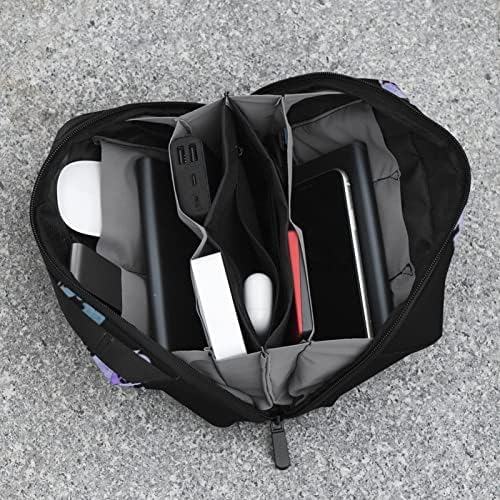 Електронски Додатоци Организатор На Кабли Патување Носење Торбичка За Складирање Торба За Шминка Пренослива За Кабли За Полнење, Мобилен Телефон, Печатење Цвеќињ?