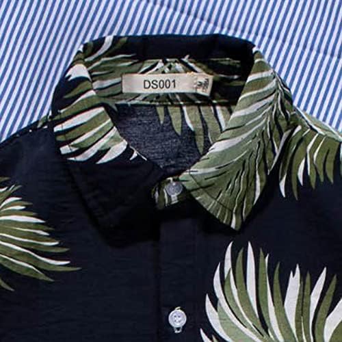 2023 година Нова машка лабава лабава цветна печатена плажа Хавајски краток ракав копче надолу за гроздобер фустан кошула 6 меморија