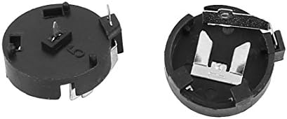 Aexit 10 Парчиња полнач &засилувач; Конвертори Копче Држач За Батерии Случај Црн Сребрен Тон ЗА Полначи НА Батерии CR1220 LIR1220