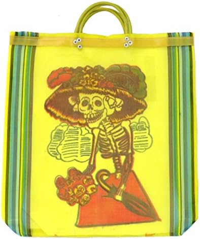 Мексиканска мрежа торба Меркадо Пазарниот ден на мртвата ла Катрина 18 x18