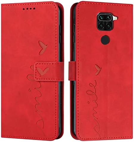 телефонска заштитна обвивка Компатибилна Со Врежана Шема Xiaomi Redmi Забелешка 9 Кожен Паричник Телефон Случај Картичка Слот