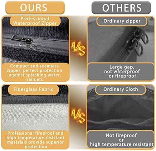 Огноотпорна Торба За Документи орикитем-2000°F Со Топлинска Изолација, Огноотпорна Торба За Пари За Готовина со Патент И Рефлектирачка Лента , Водоотпорна Торбичка З