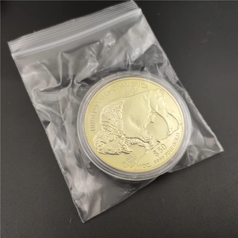2021 усд 50 Комеморативна Монета Индиска Златна Монета Колекција На Монети Од Бикови Во Странска Валута Деликатен Комеморативен Медал
