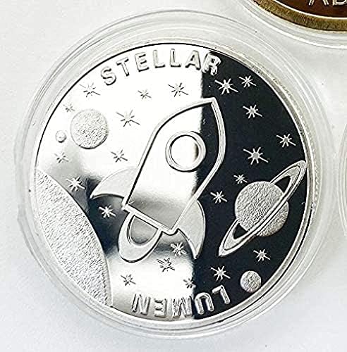 Виртуелна валута АДА Криптоцентрација | Сребрена позлатена уметничка монета | Биткоин комеморативна монета колекционерски украси