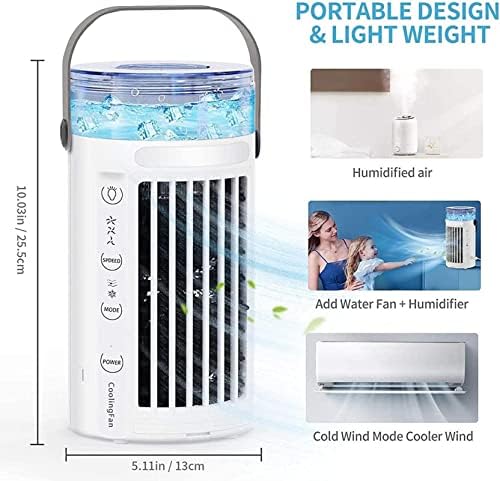 Ладилникот за воздух е преносен и тивок, лесен за употреба на ладилникот и прочистувачот на воздухот во спалната соба, користете само
