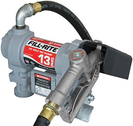 Пополнете Rite SD1202G 12V DC Pump Pump Transfer & F1810PC1 1 инч 25 gpm 10 микрони честички и филтер за гориво со вода со мозоци, чист сад и филтер за хидросорб за мотори со тешка опрема