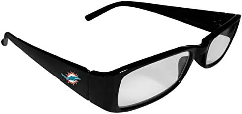 Siskiyou Sports NFL Мајами делфини унисекс печатени очила за читање, 2,25, црна, една големина