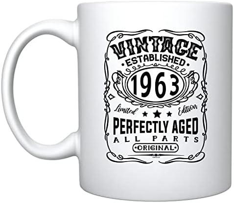 Veracco Vintage основана 1963 година совршено старо старо стари керамичко кафе, 60 -ти роденденски подарок за него нејзиниот