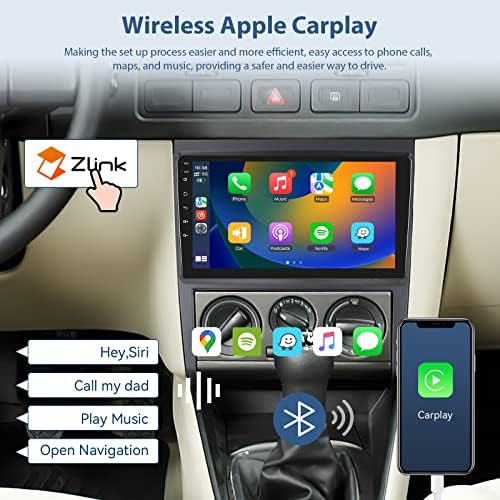 Андроид Автомобил Стерео Радио ЗА VW Голф 2004-2008, За Бора 2004-2006, Безжичен Apple CarPlay Android Auto, 9 Екран На Допир Bluetooth GPS