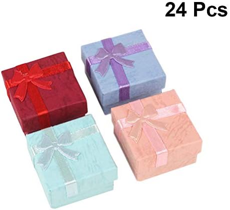 Кесјоо 24 парчиња Држач За Кутија За Подароци Кутија За Нараквици Со Лак - Јазол Кутија За Накит Кутија За Подароци За Роденденска