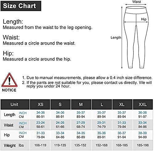 Ronенски женски високи половини панталони за јога, хеланки со џеб, контрола на стомакот 4 пат, истегнете меки панталони за тренингот.