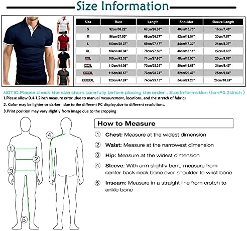 Венкомг1 Менс Памук Контраст Јака Краток Ракав Активен Поло Кошула, Лето Обична Обична Боја Тенок Фит Дрес Голф Маица