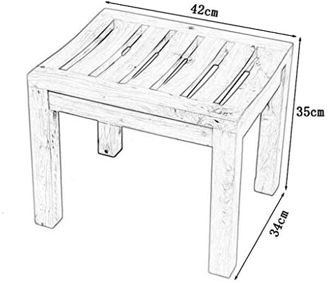 Wydz Туш Столче, Преклопен Столче За Бричење Туш Нога Одмор Целосно Собрани Цврсто Дрво