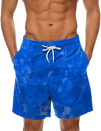 ADSSDQ Обични летни шорцеви на плажа за мажи, машка лето лето Хавајски сурфање панталони печатени шорцеви за панталони за плажа