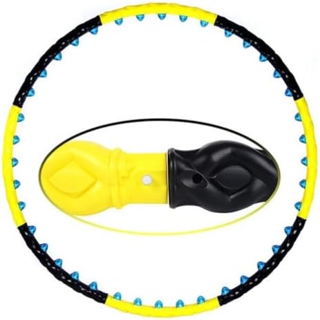 Играчки за фитнес-фитнес-играчки Масажа жолто и црн круг со двојни редови вежба Фитнес магнет 8-сегментен магнетски вежби круг