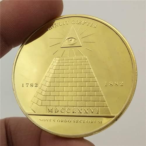 Масонски Комеморативни Монети Европски И Американски Верски Монети Бесплатни Масони Златници Масонски Монети За Очи Пирамидални