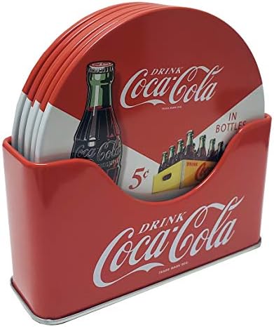 Компанијата За Лимени Кутии Кока-Кола 6 Еез Подлога Поставена Со Држач За Стоечки Метал, Црвена