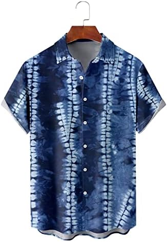Кошули со кратки ракави со кратки ракави на Xiloccer, со кошули со кошули за мажи маички маички со маж, кошули со фустани, хавајски