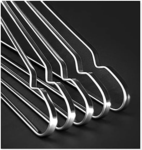 Хангари на CPSUN 5 пакувања силни метални закачалки од не'рѓосувачки челик за дома, задебелени и смели рамни ленти за масовни закачалки