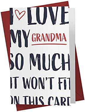 Слатка и смешна роденденска картичка за баба, среќна роденденска картичка за неа, сингл голема 5,5 x 8,5 честитка, баба за