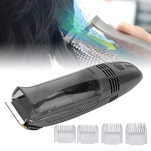 Електричен клипер за коса, тример за коса USB полнење безбедно автоматско вшмукување на косата Електричен клипер за коса со 4 водичи за мажи за мажи дома