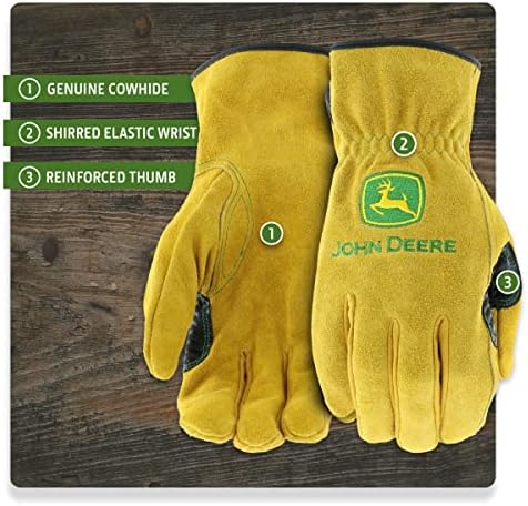Deон Деер JD00004 Кожени ракавици-раздели на ракавици со кравјо раб