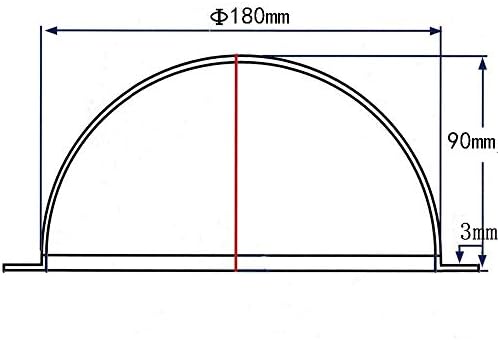 F-Ber Дијаметар 7.08 инчен w/ 4 Дупки Акрилик Внатрешен/Надворешен ВИДЕО НАДЗОР Замена Јасна Купола Камера Покрие Безбедност Купола Камера Домување