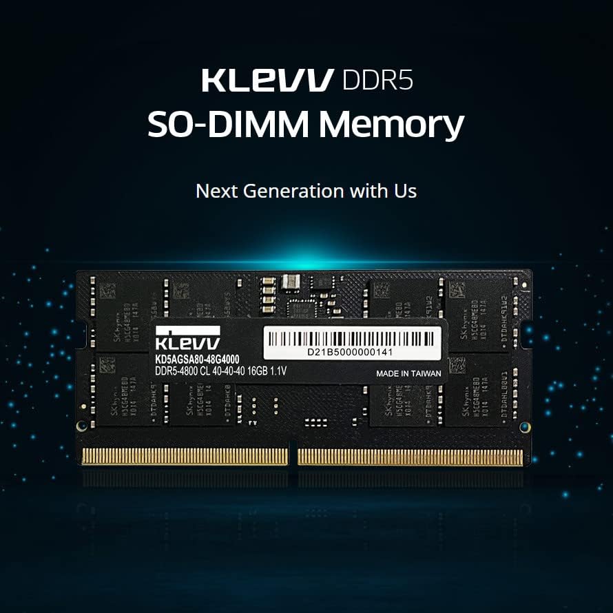 KLEVV Hynix Чипови DDR5 5600MHz 16GB SODIMM Меморија 262-Пин 1.1 V CL46 SK Hynix A-умре Лаптоп Лаптоп Ram Меморија