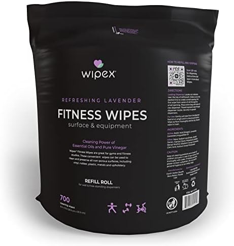 Wipex Gym Whists и Gymer опрема за чистење и ролни за полнење - лаванда есенцијално масло Инфузија за чистење на оцет - природен,