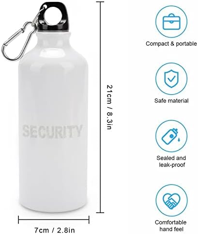 Безбедносни букви Спорт Алуминиум шише Преносни спортски шишиња со вода со карабинер и капаче за пресврт
