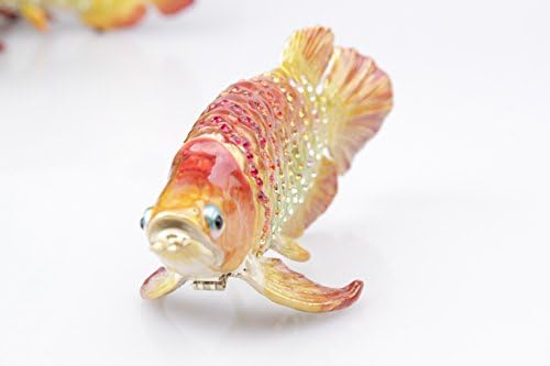 Серија Znewlook Ocean серија Арована метална кутија за накит, статуа на риба Арована