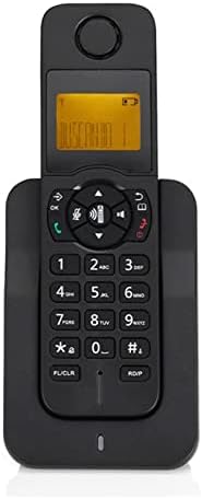 Mxiaoxia Проширувачки телефонски систем безжичен безжичен со 1 слушалка, лична карта на повик/повик на повик, прилагодлива осветленост