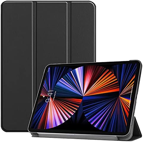 Xiayan таблетот опфаќа компатибилен со iPad Pro 12.9 2021 таблет кутија лесен трифолд штанд компјутер тврд задниот капак со трифолд
