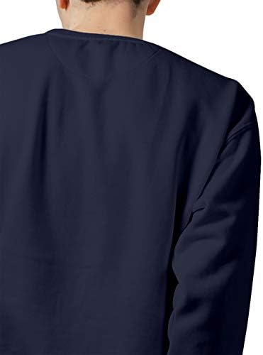 Капа и надвор од руно џемпер за човечки екипаж обичен четкан џемпер колеџ кошули