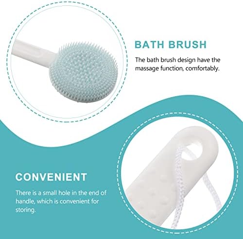 Fomiyes Силиконска бања четка за туширање, четка за туширање, кожа за изложба на четка за бања, ексфолирачки четка силиконска тело чистење бања,