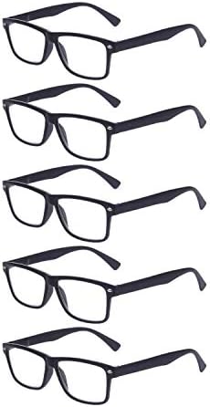 Читање очила 5 пара со читатели на пролетни шарки унисекс очила за читање