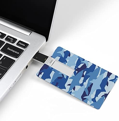 Сини ајкули Камуфлажа на флеш диск USB 2.0 32G & 64G преносна мемориска картичка за компјутер/лаптоп