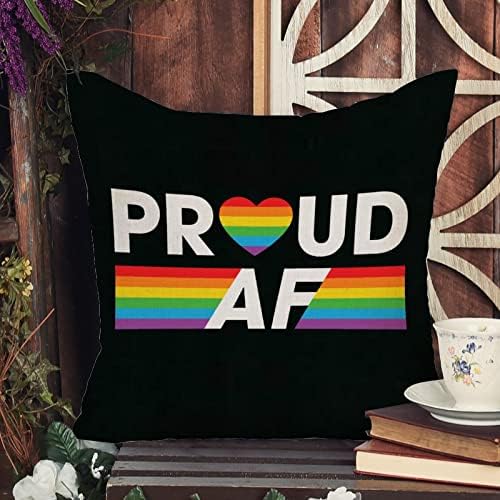 Горд ЛГБТК Виножито фрлање перница покритие за денот на вineубените, виножито гордост геј лезбејски ист пол ЛГБТК перница, плоштад декорт